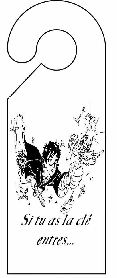 pancarte de porte harry potter la cle